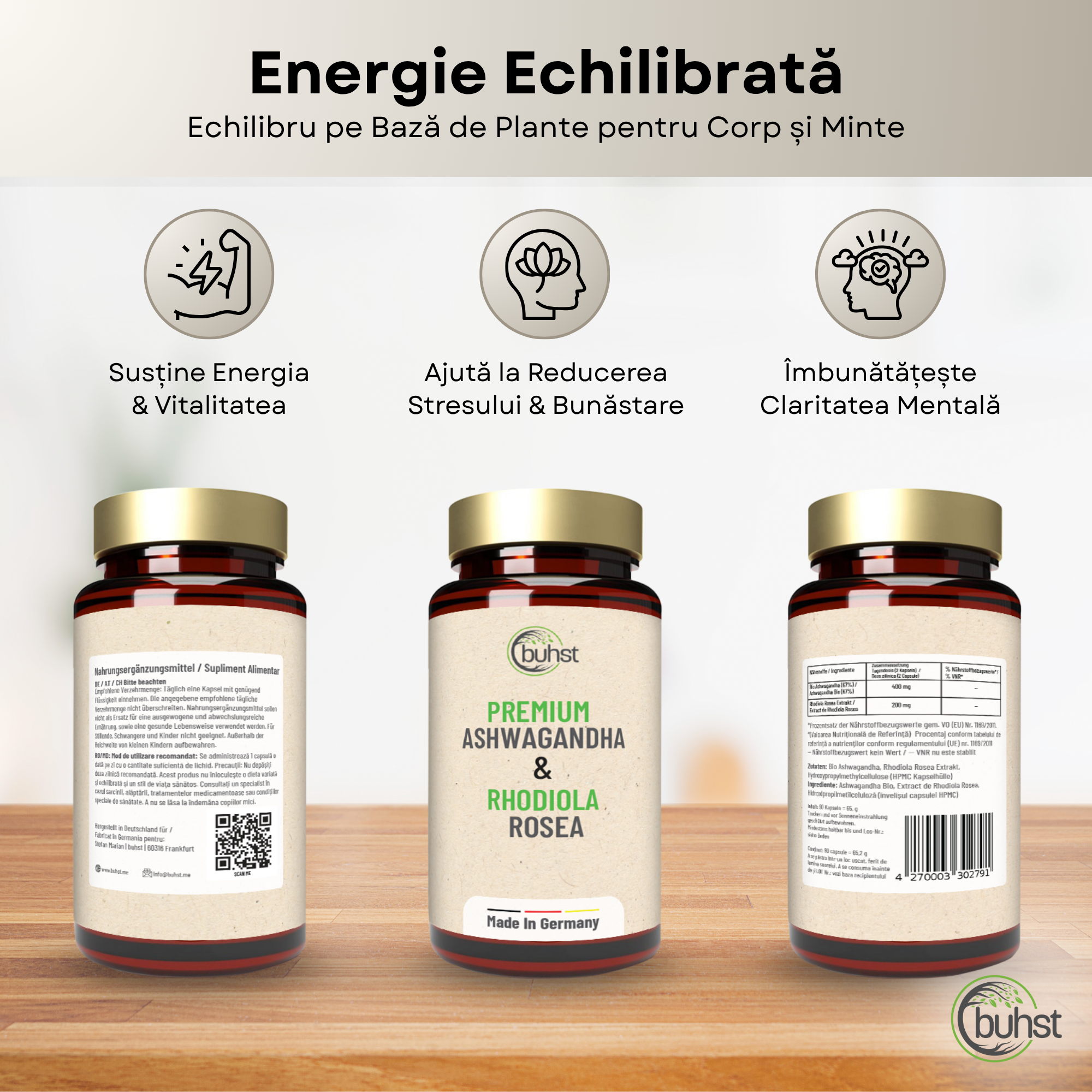 Ashwagandha si Rhodiola Rosea