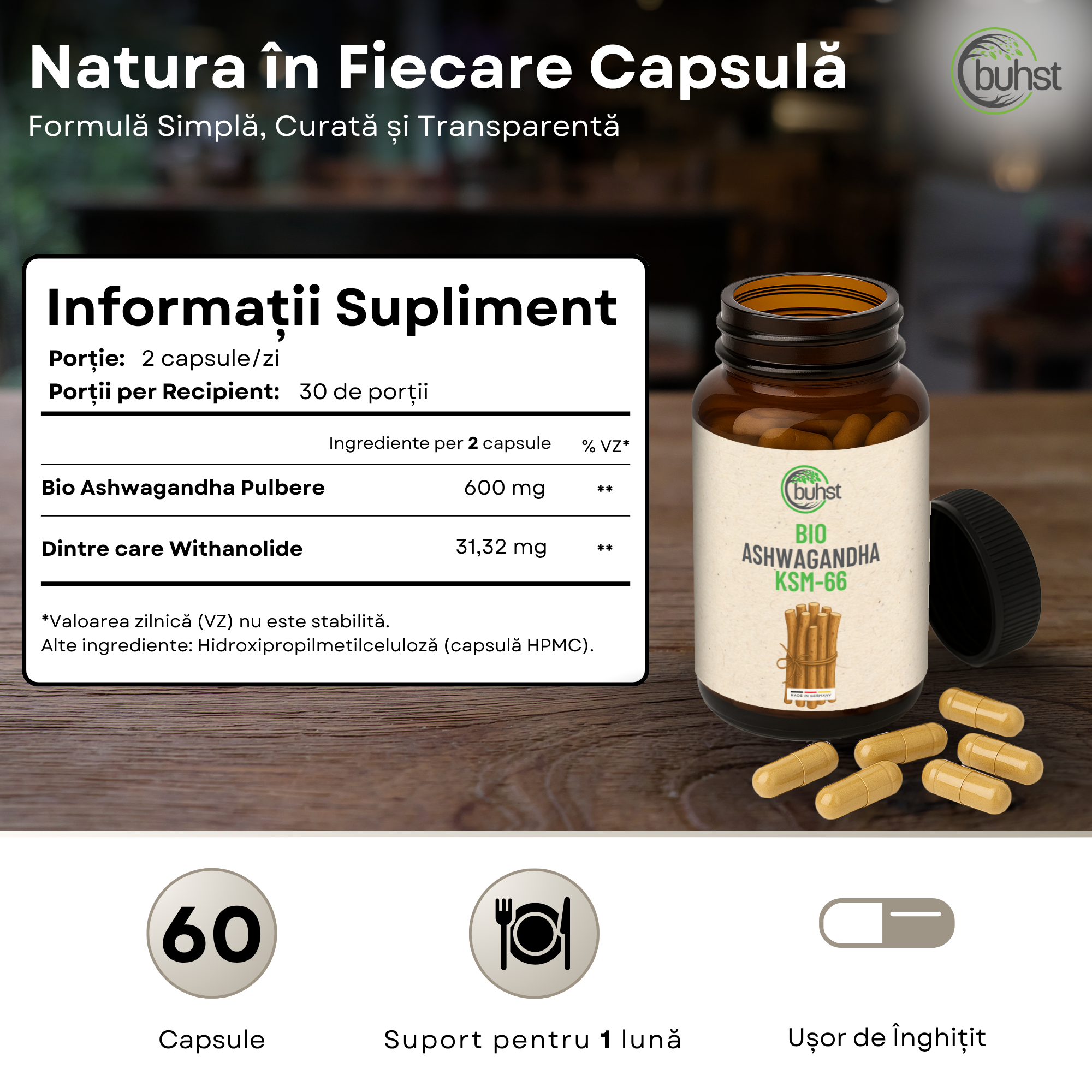 Ashwagandha KSM-66 BIO 120 capsule BUHST