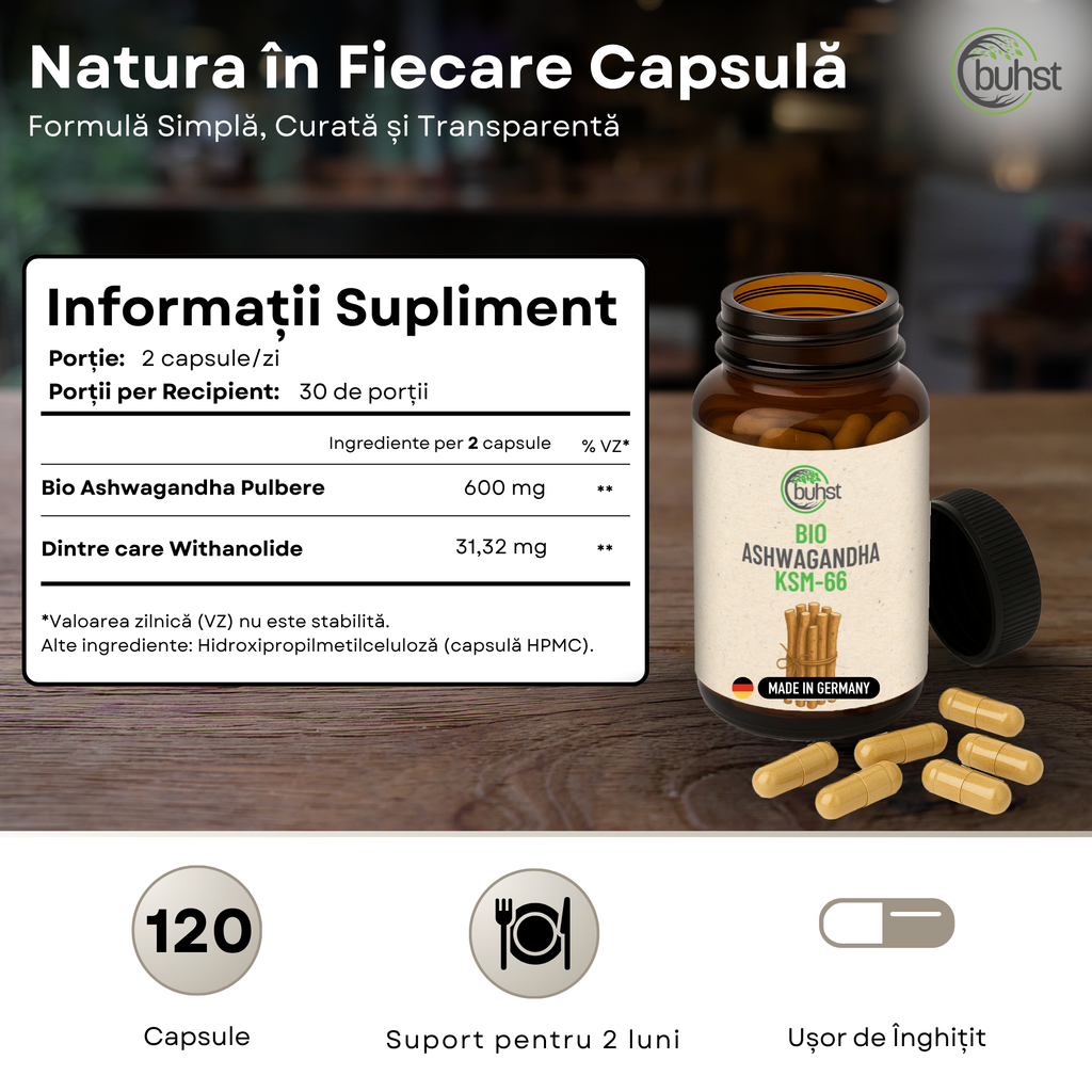 Ashwagandha KSM-66 BIO 120 capsule BUHST