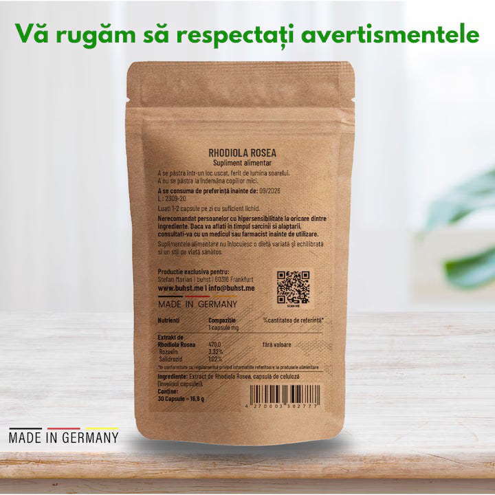 Rhodiola Rosea - 30 de capsule
